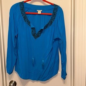 Ariat Blue Long Sleeve - Size: M